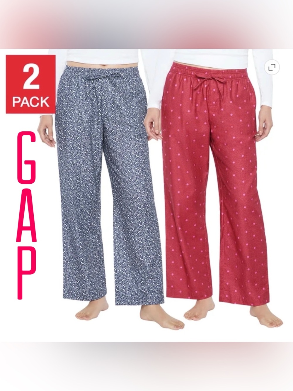 GAP Women's Flannel Lounge Pants 2 Pack